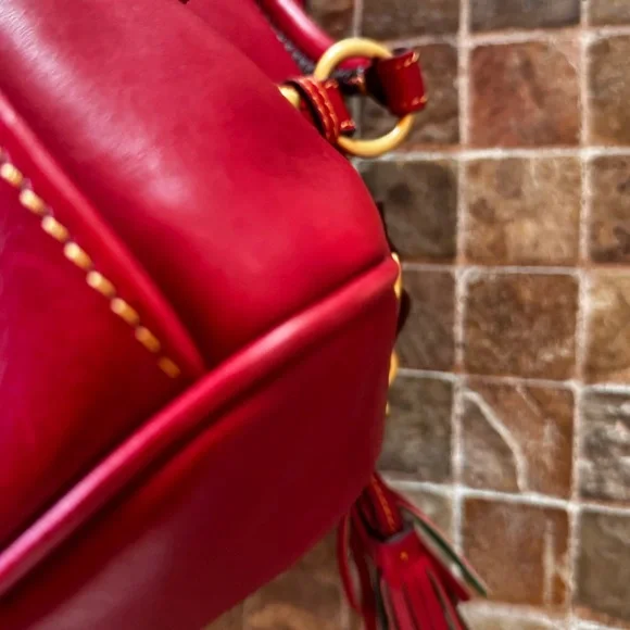 Dooney & Bourke Burgundy Leather Satchel - Picture 7 of 15